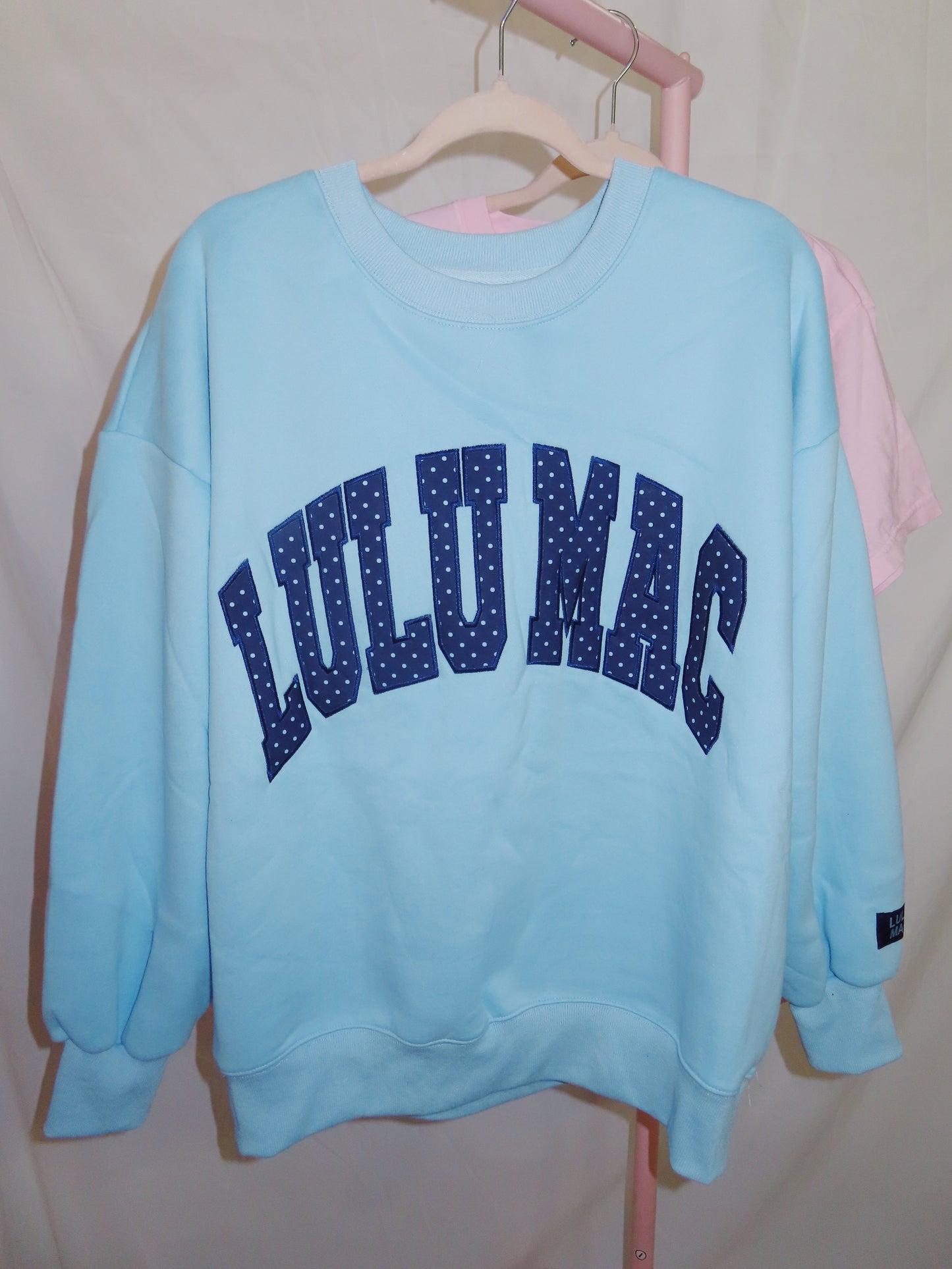 Lulu Mac blue polka dot sweatshirt