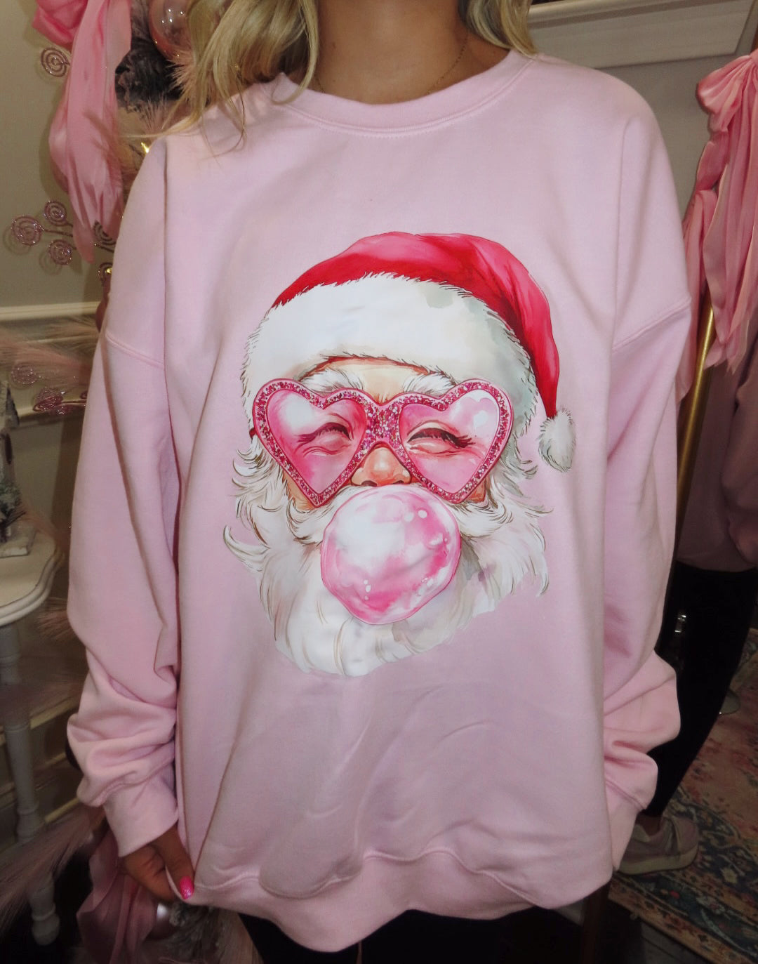 Bubblegum Santa sweatshirt