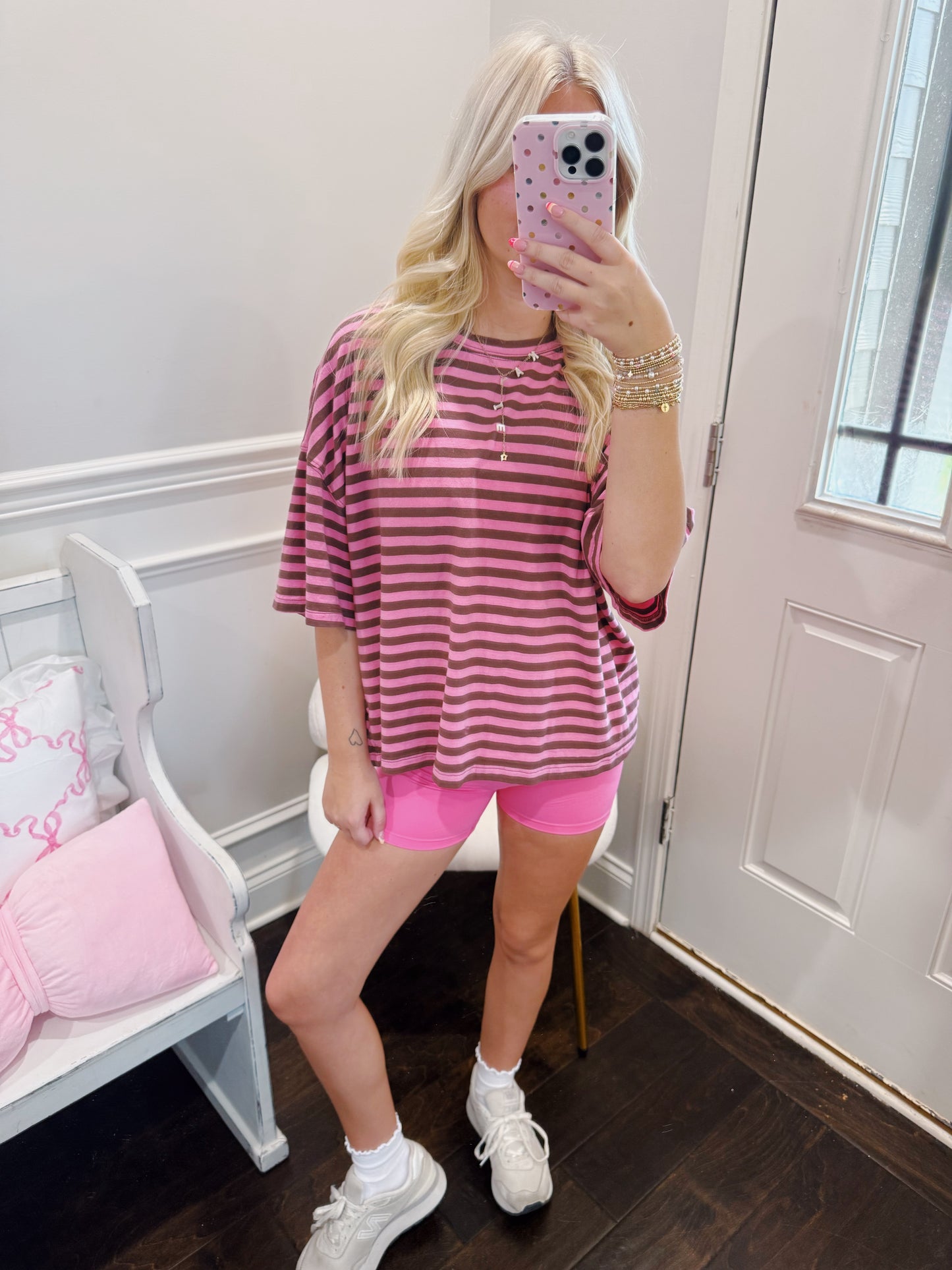 Mocha striped tee