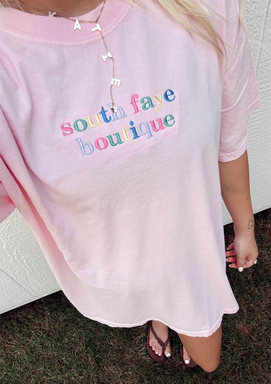 South faye colorful logo tee (pink)