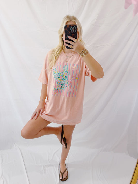 Floral duck tee