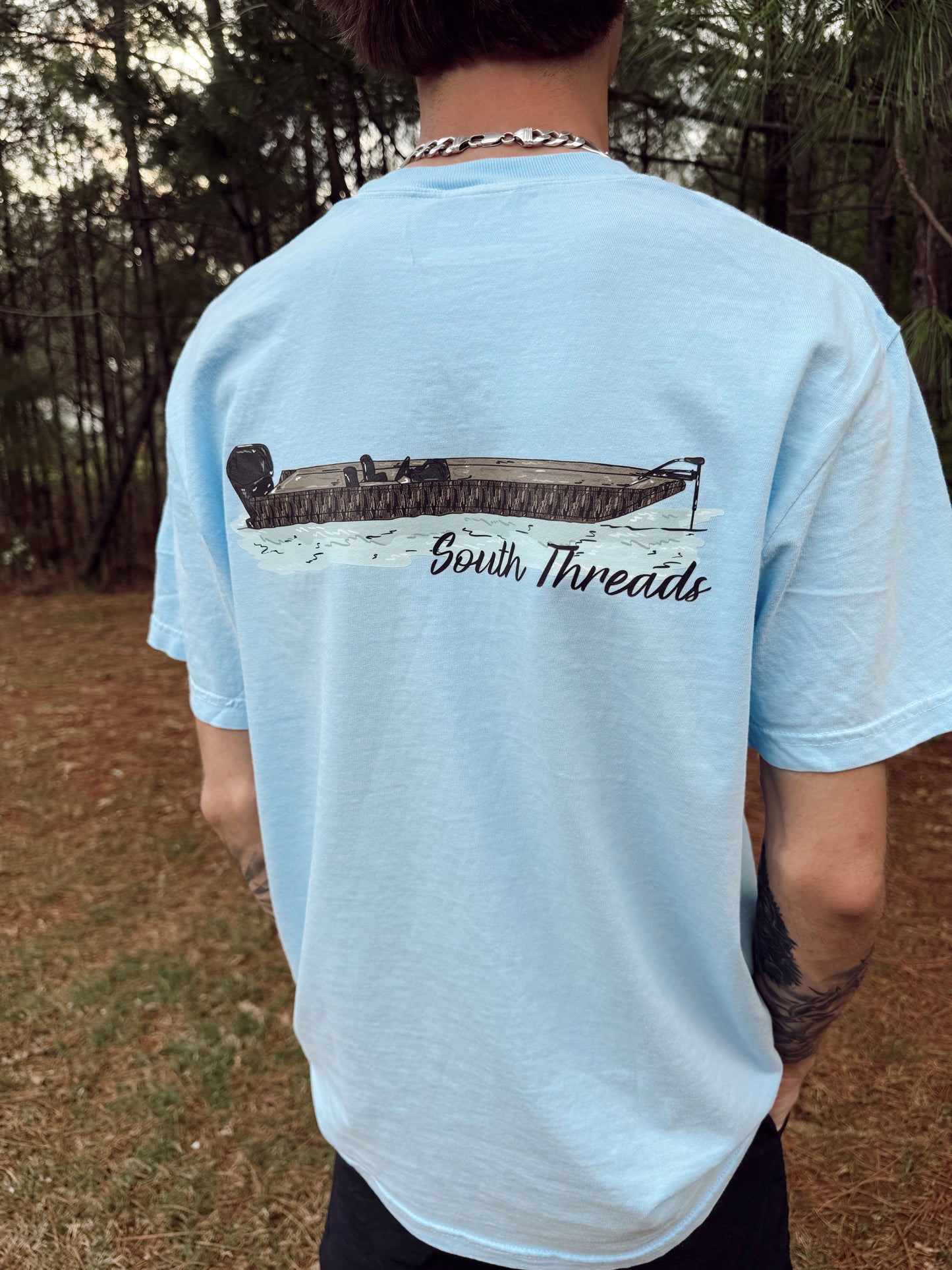 men’s duck boat tee