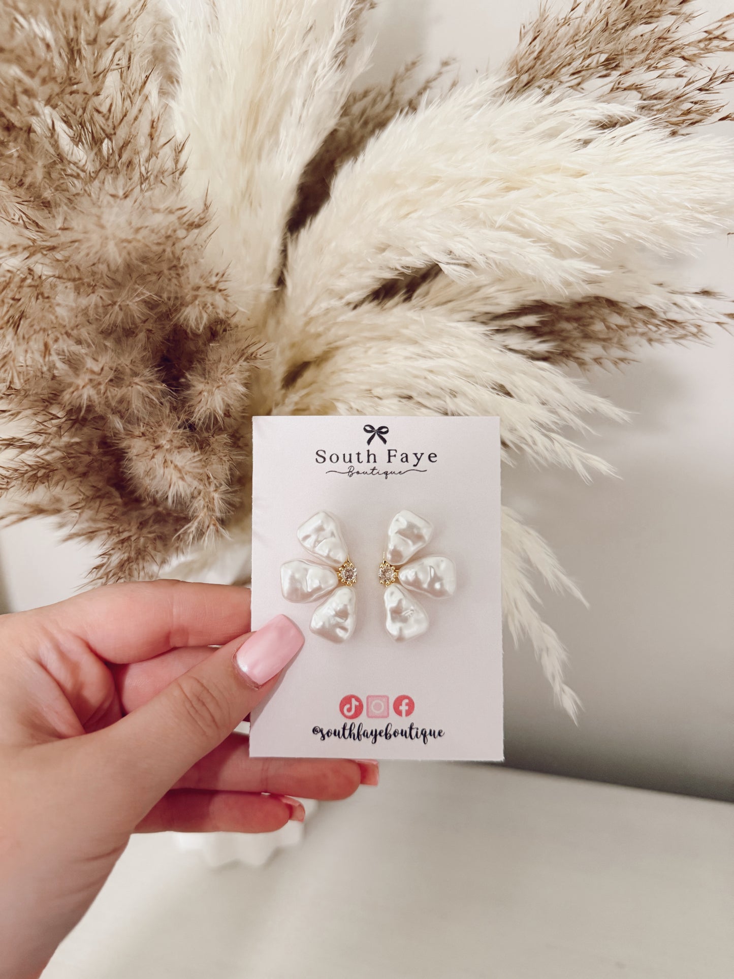 Flower petal earrings