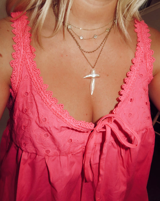 Faith Pearl Necklace