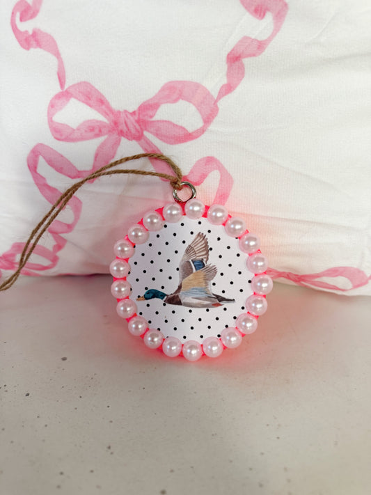Car freshie pink polka dot mallard