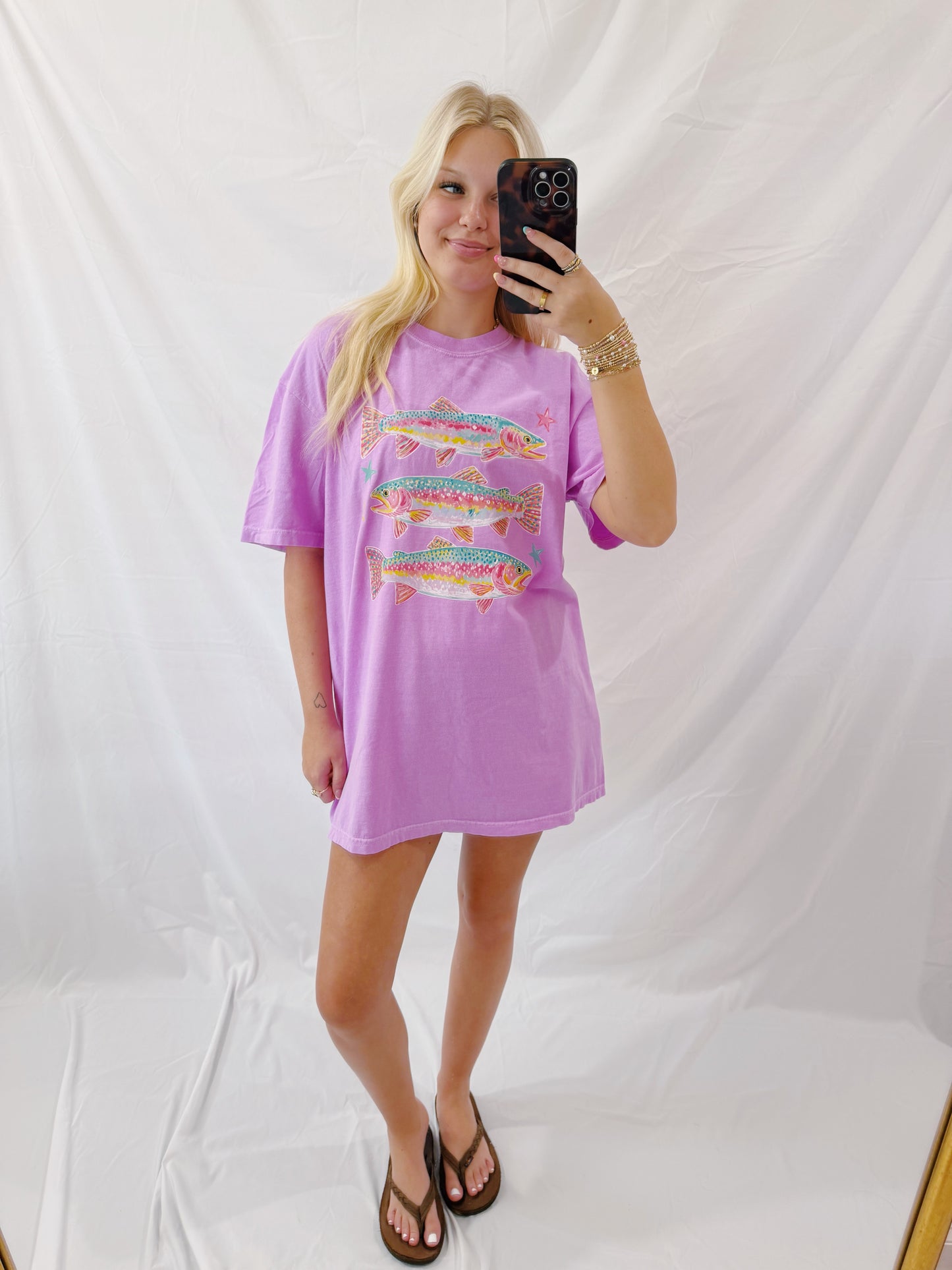 Rainbow fish tee