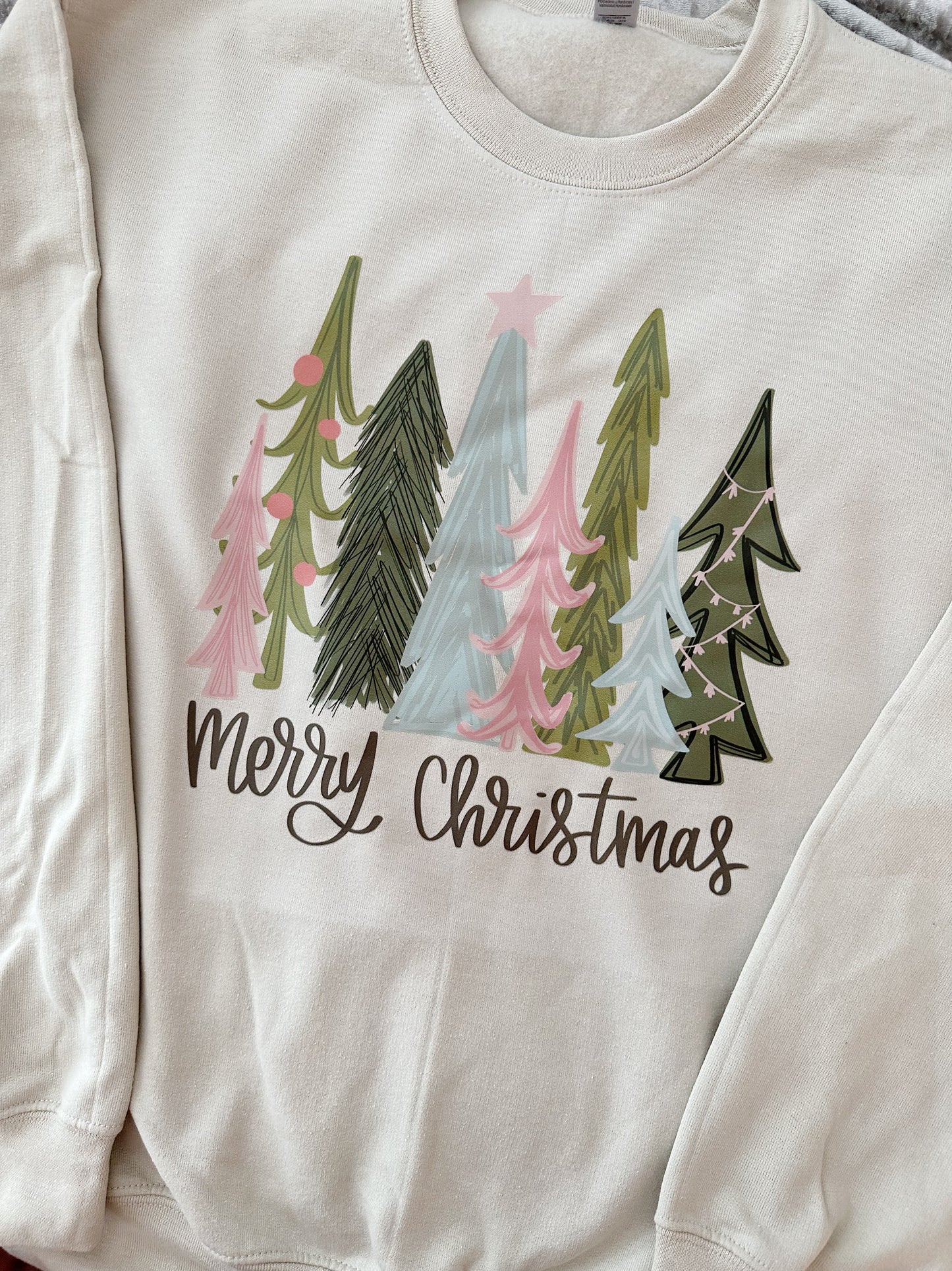 Merry Christmas trees sweatshirt