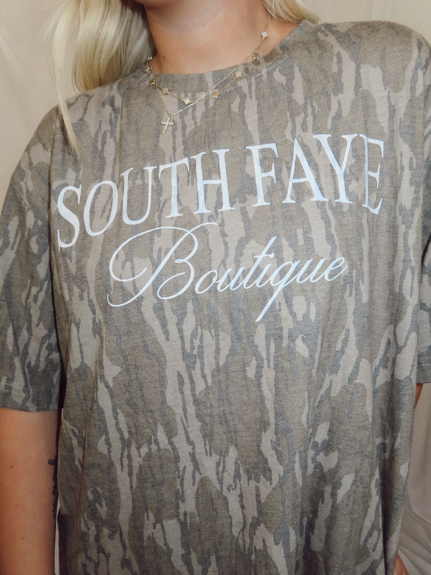 South Faye bottomland mossy oak tee