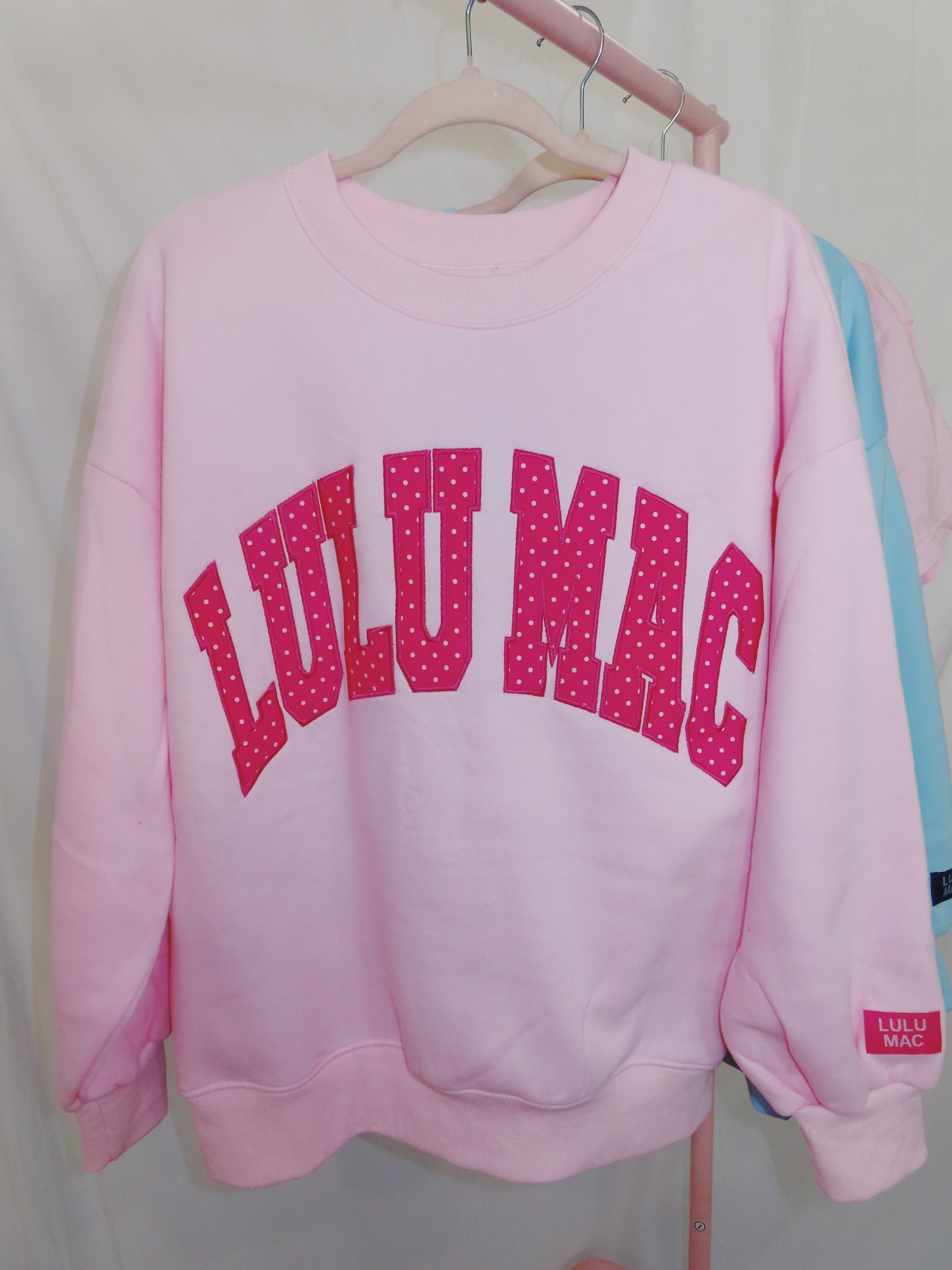 Lulu Mac Pink polka dot sweatshirt