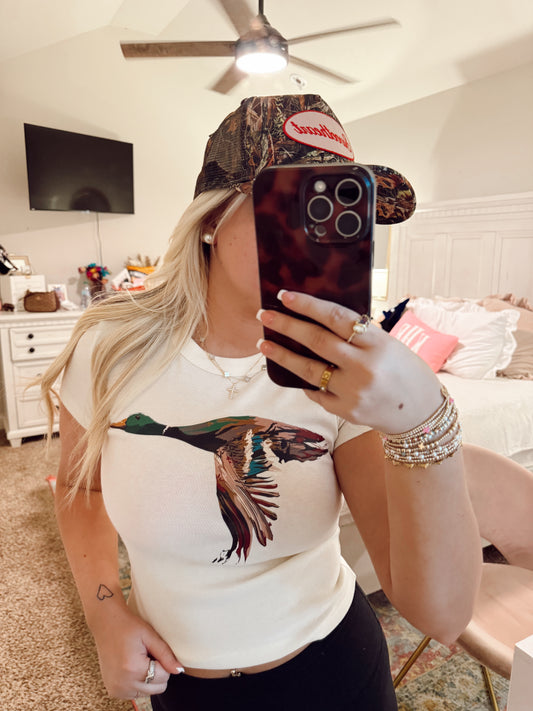 Vintage duck baby tee